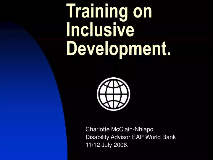 training on inclusive development