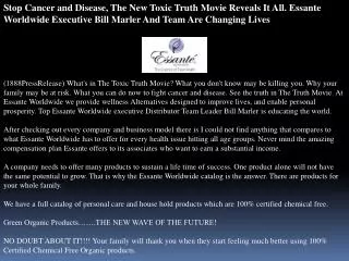 stop cancer and disease, the new toxic truth movie reveals i