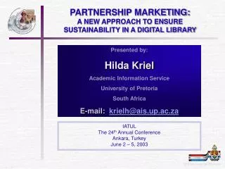 PARTNERSHIP MARKETING: A NEW APPROACH TO ENSURE SUSTAINABILITY IN A DIGITAL LIBRARY