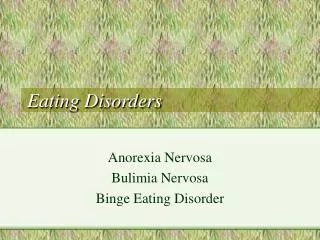 eating disorders