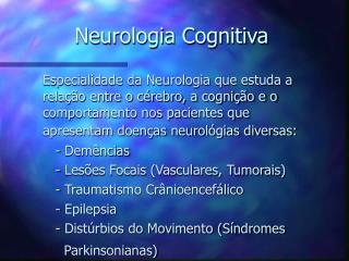 neurologia cognitiva