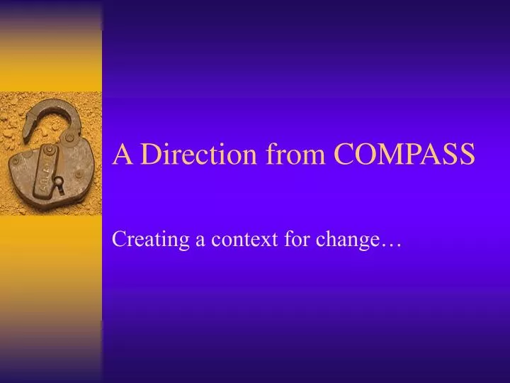 a direction from compass