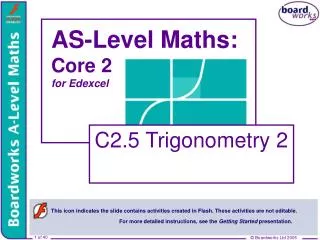 AS-Level Maths: Core 2 for Edexcel