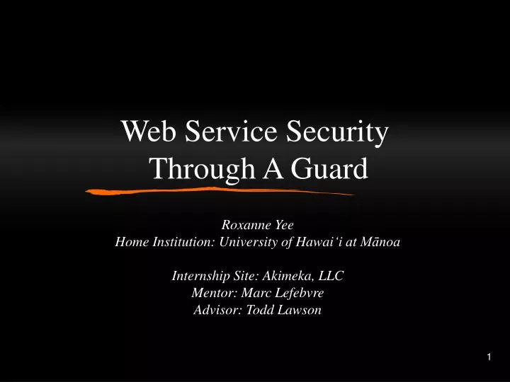web service security through a guard