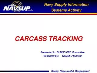 CARCASS TRACKING