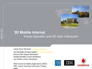 3D Mobile Internet Virtual Operator and 3D User Interaction