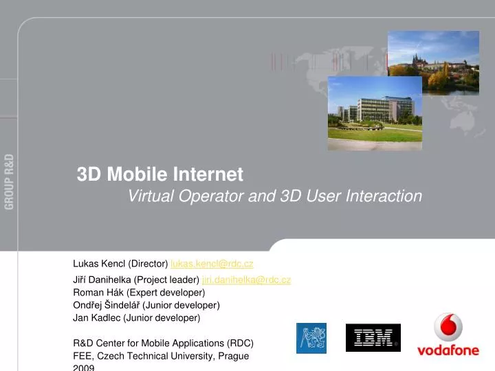 3d mobile internet virtual operator and 3d user interaction