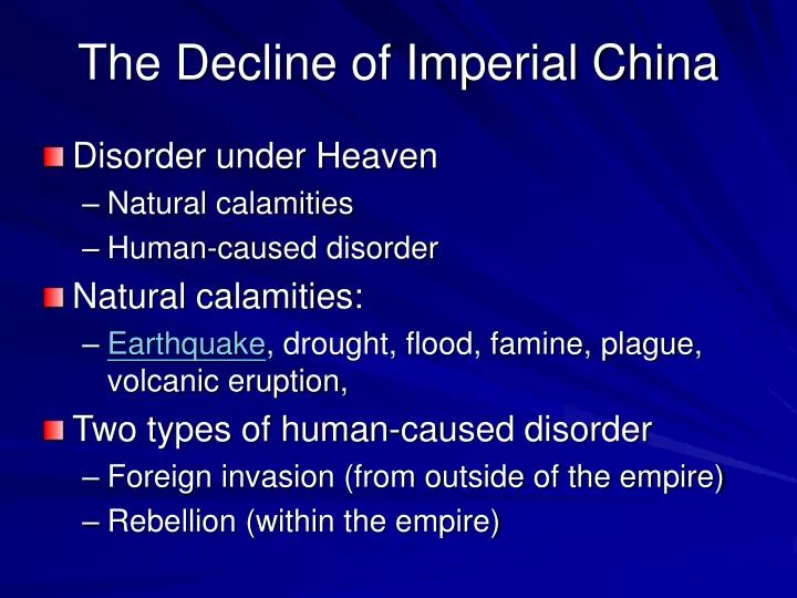 the decline of imperial china