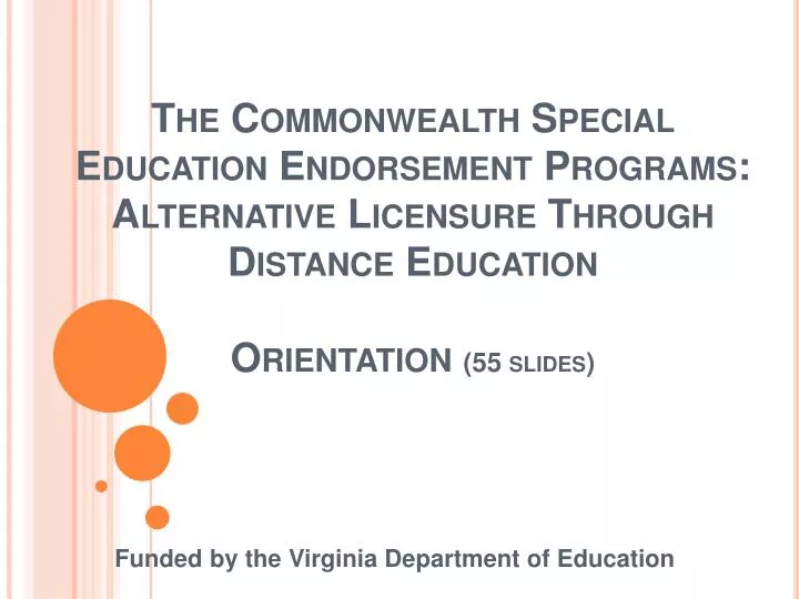 funded by the virginia department of education