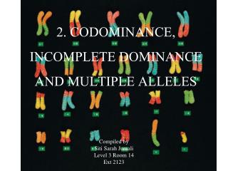 2. CODOMINANCE, INCOMPLETE DOMINANCE AND MULTIPLE ALLELES