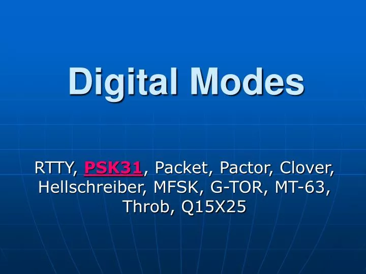 digital modes