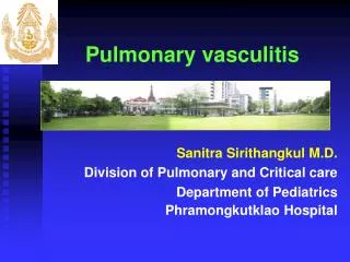 Pulmonary vasculitis