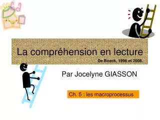 la compr hension en lecture