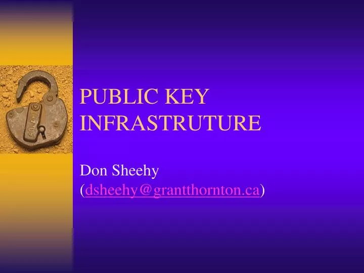 public key infrastruture
