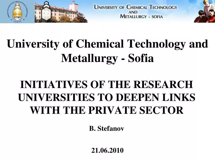 university of chemical technology and metallurgy sofia