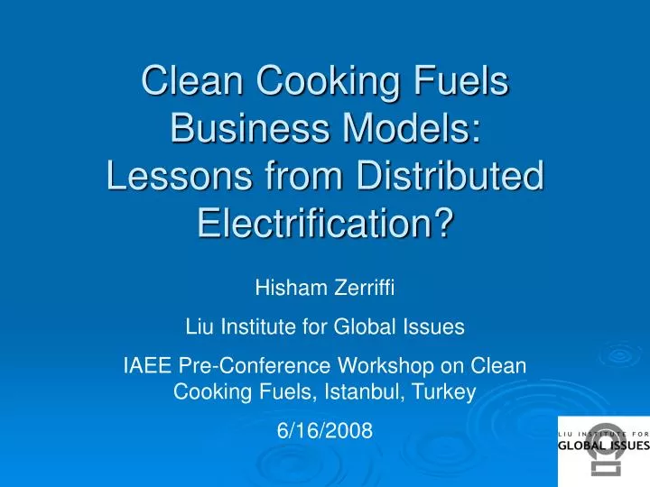clean cooking fuels business models lessons from distributed electrification