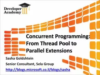 Concurrent Programming: From Thread Pool to Parallel Extensions