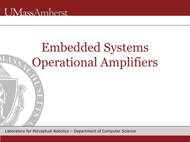 embedded systems operational amplifiers