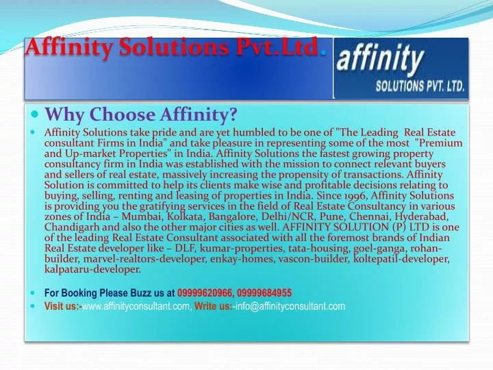 affinity solutions pvt ltd