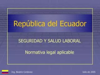 rep blica del ecuador