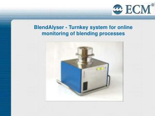 BlendAlyser - Turnkey system for online monitoring of blending processes
