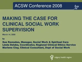 ACSW Conference 2008