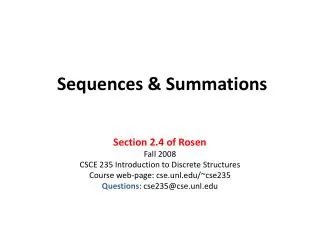 sequences summations