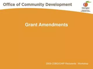 Grant Amendments