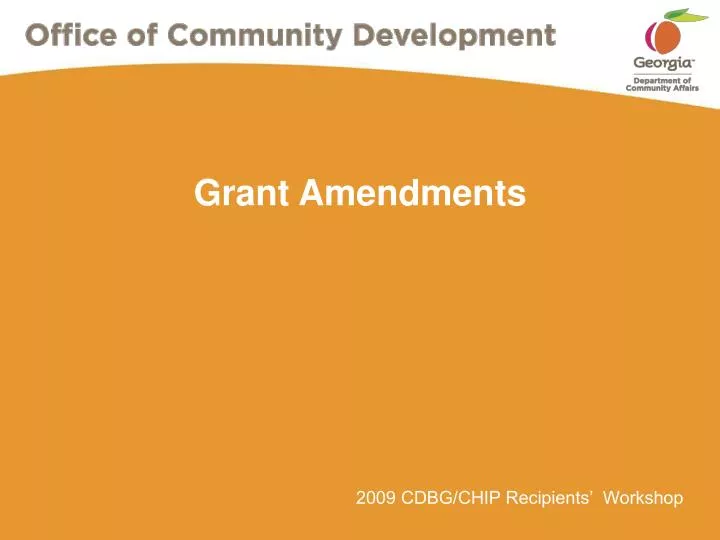 grant amendments