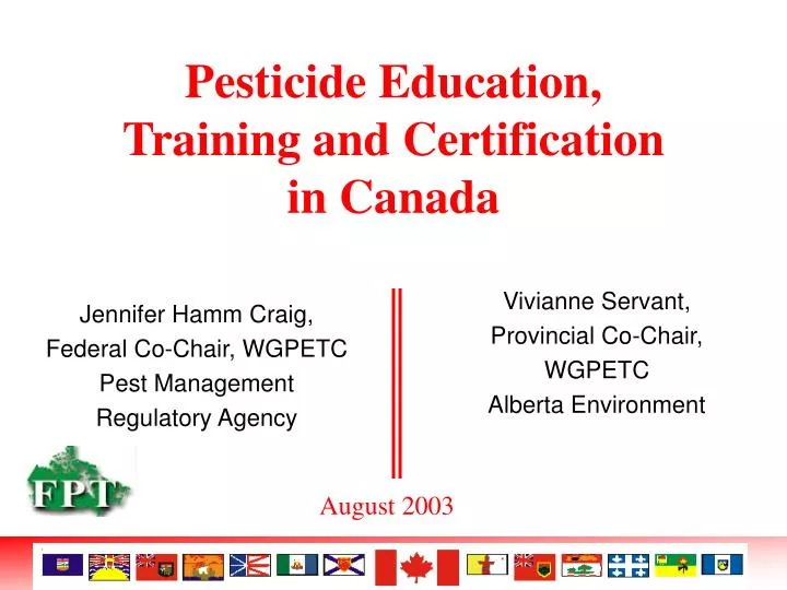 pesticide education training and certification in canada