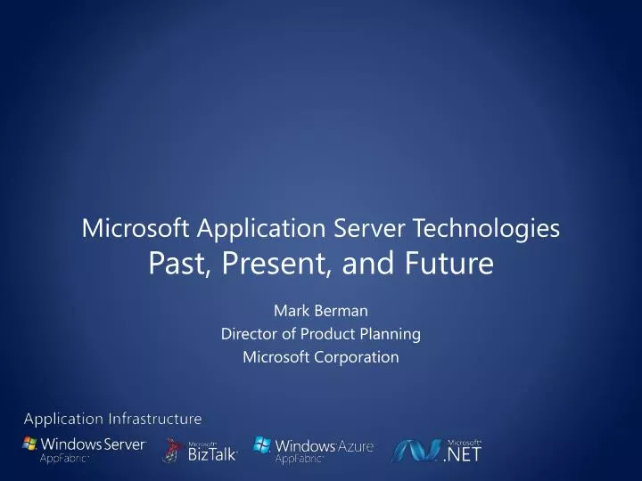 microsoft application server technologies past present and future