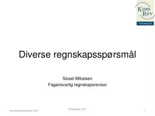 diverse regnskapssp rsm l