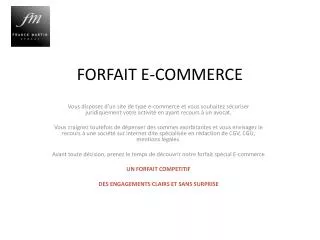 forfait e commerce