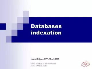 Databases indexation