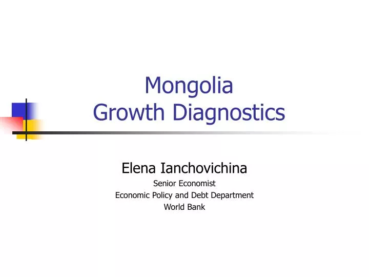 mongolia growth diagnostics
