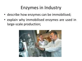 Enzymes in Industry