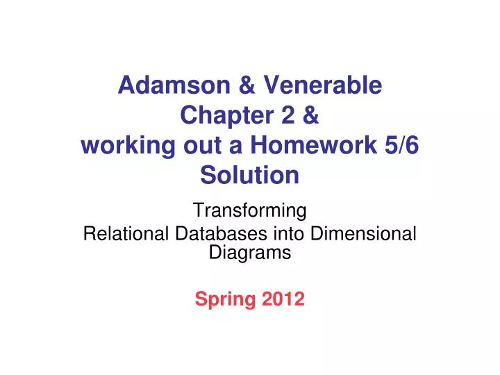 adamson venerable chapter 2 working out a homework 5 6 solution