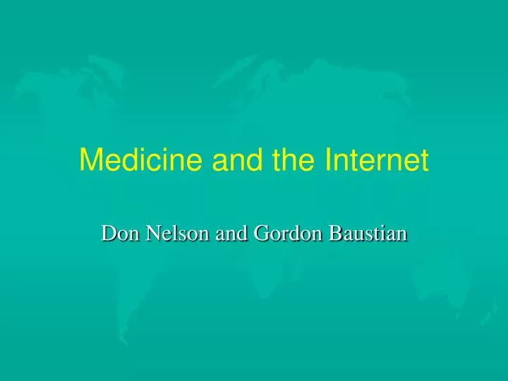 medicine and the internet