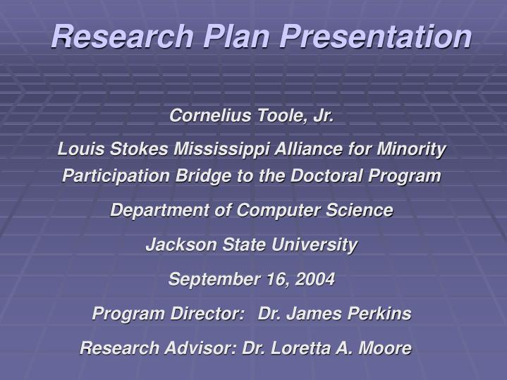 research plan presentation