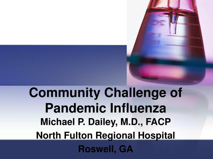 community challenge of pandemic influenza