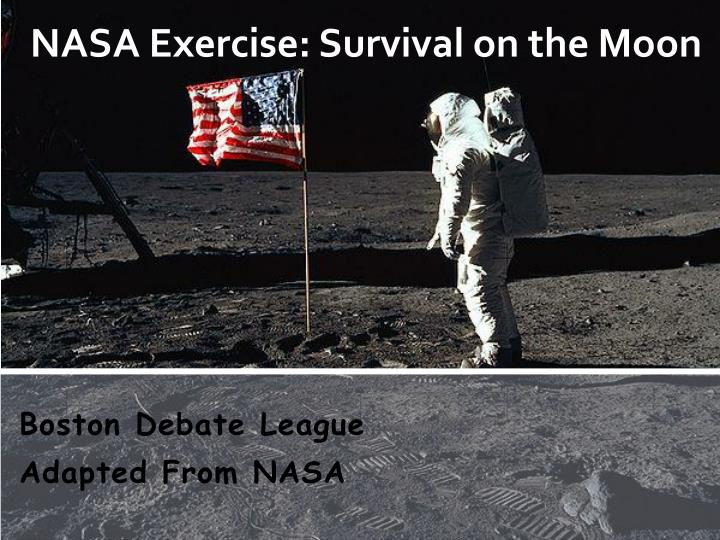nasa exercise survival on the moon