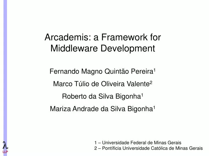 arcademis a framework for middleware development