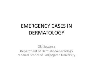 emergency cases in dermatology
