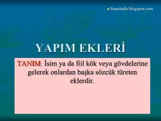 yapim ekler