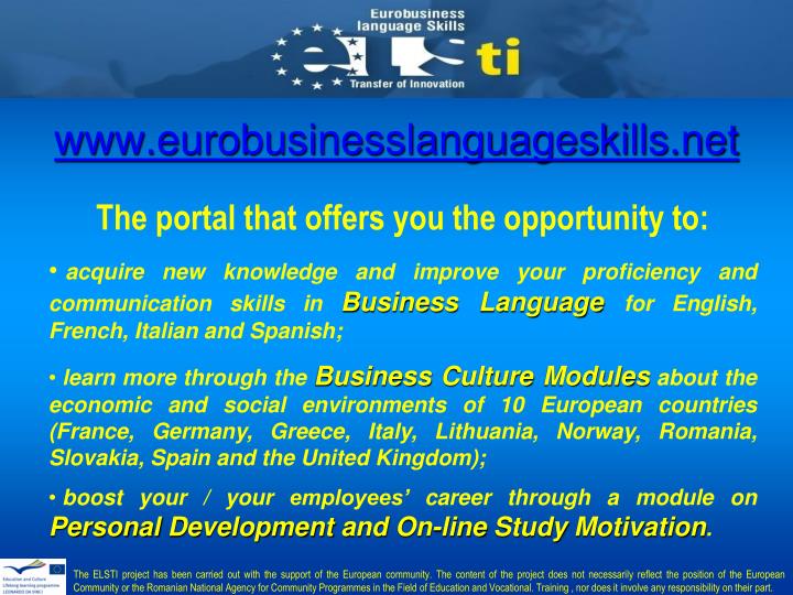 www eurobusinesslanguageskills net