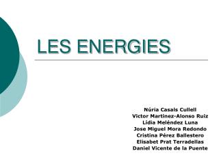 les energies