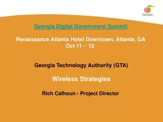 Georgia Technology Authority (GTA) Wireless Strategies