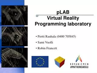 pLAB Virtual Reality Programming laboratory