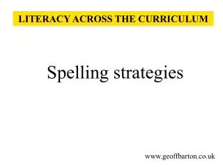 LITERACY ACROSS THE CURRICULUM