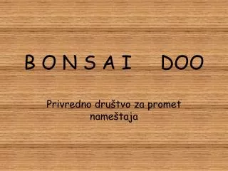 b o n s a i doo